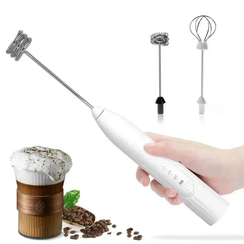 Batidor Eléctrico 2 en 1 Recargable USB – Doble Cabezal
