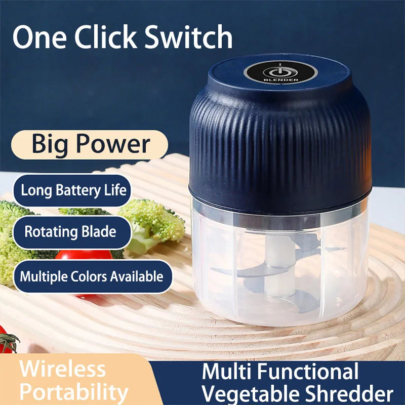 Mini Picadora Eléctrica USB – Picar verduras, ajo y más en segundos