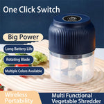 Mini Picadora Eléctrica USB – Picar verduras, ajo y más en segundos
